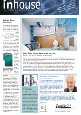 Inhouse Newsletter 1.2003