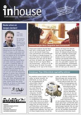 Inhouse Newsletter 2.2012