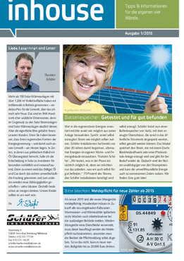 Inhouse Newsletter 1.2015