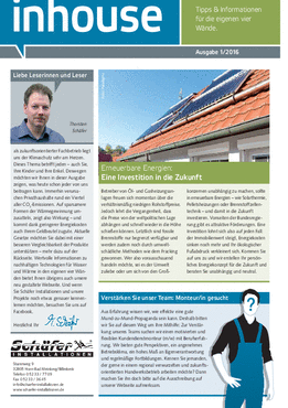 Inhouse Newsletter 1.2016